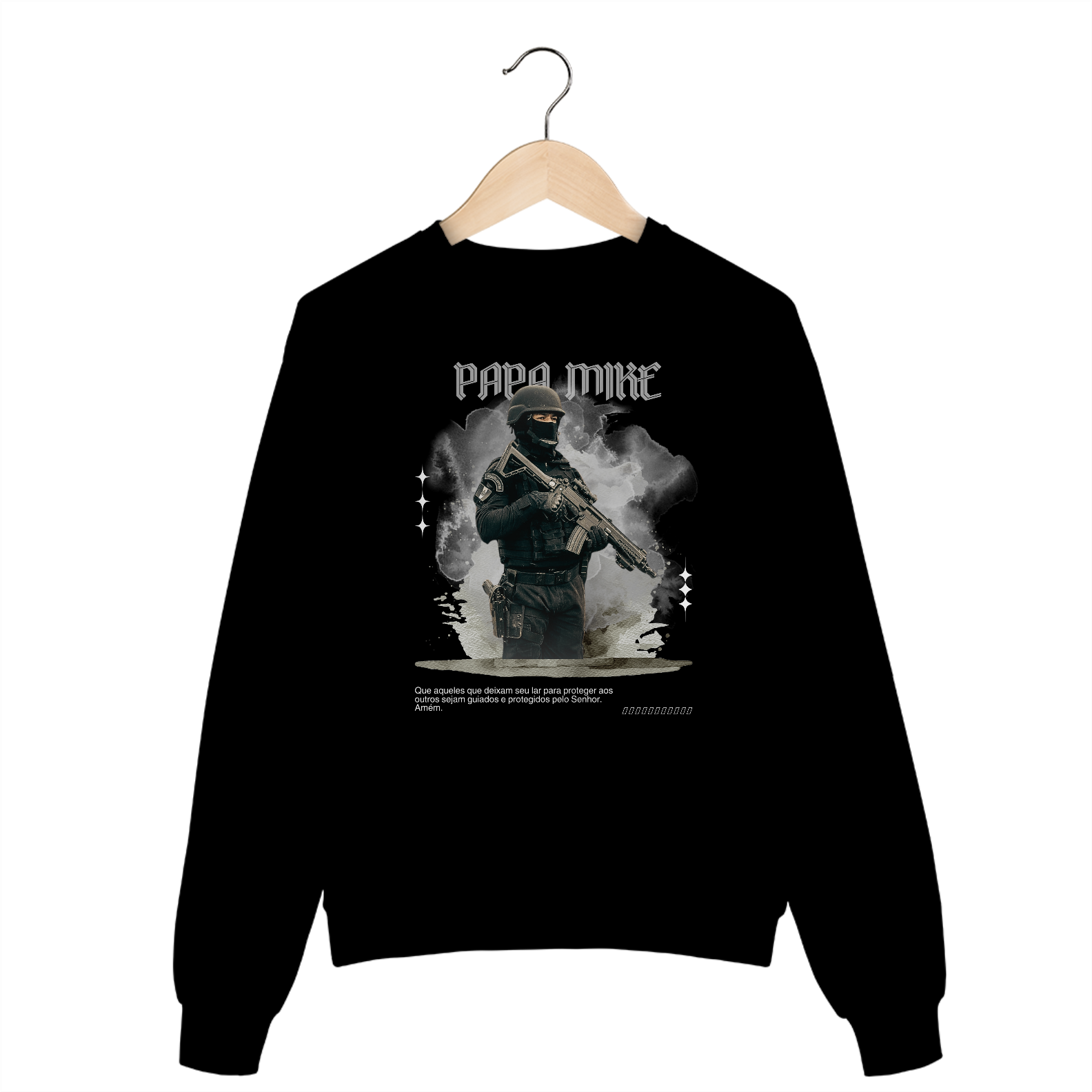 Nome do produto: PAPA MIKE - MOLETOM ESCURO