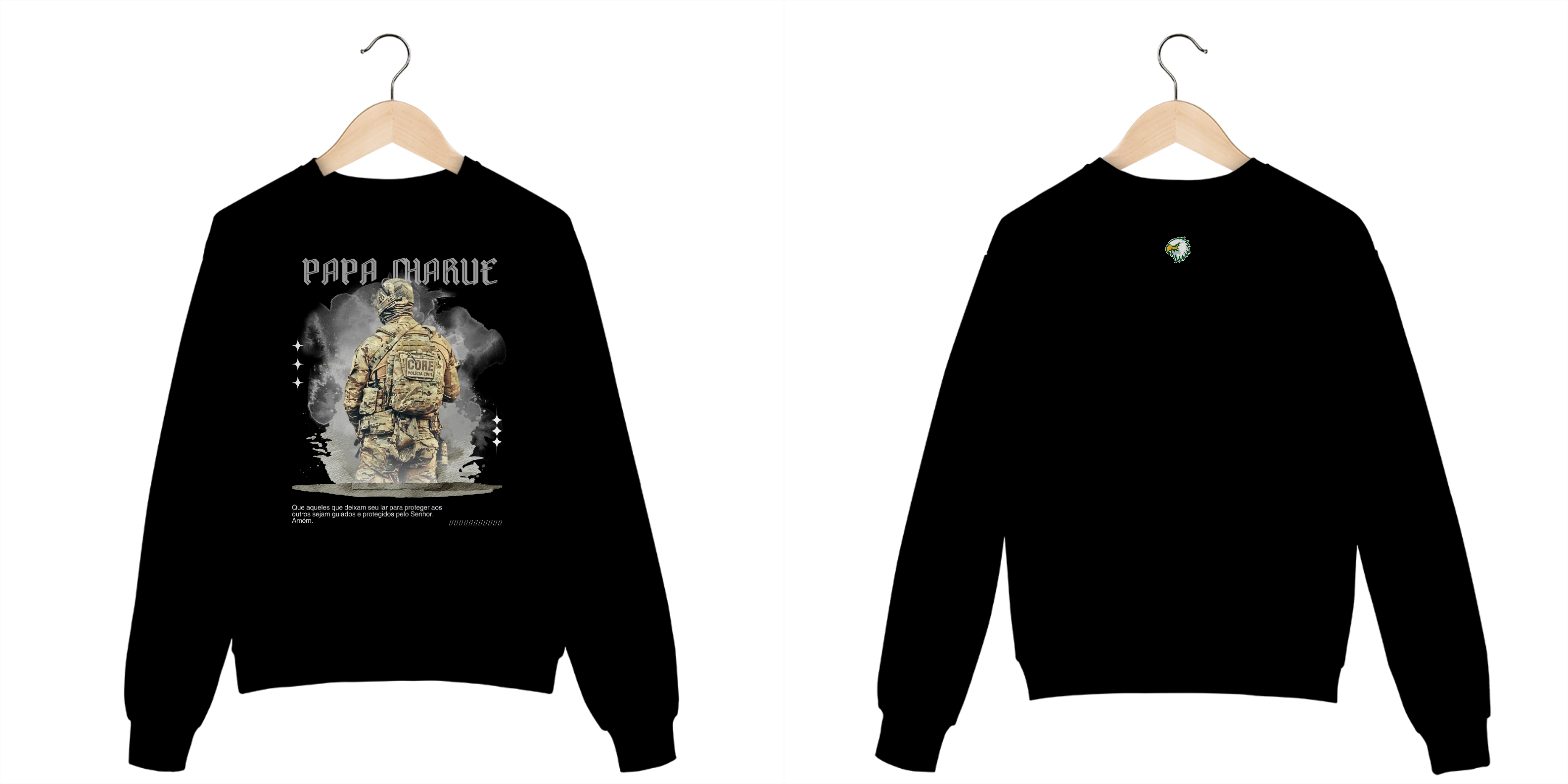 Nome do produto: PAPA MIKE - MOLETOM ESCURO