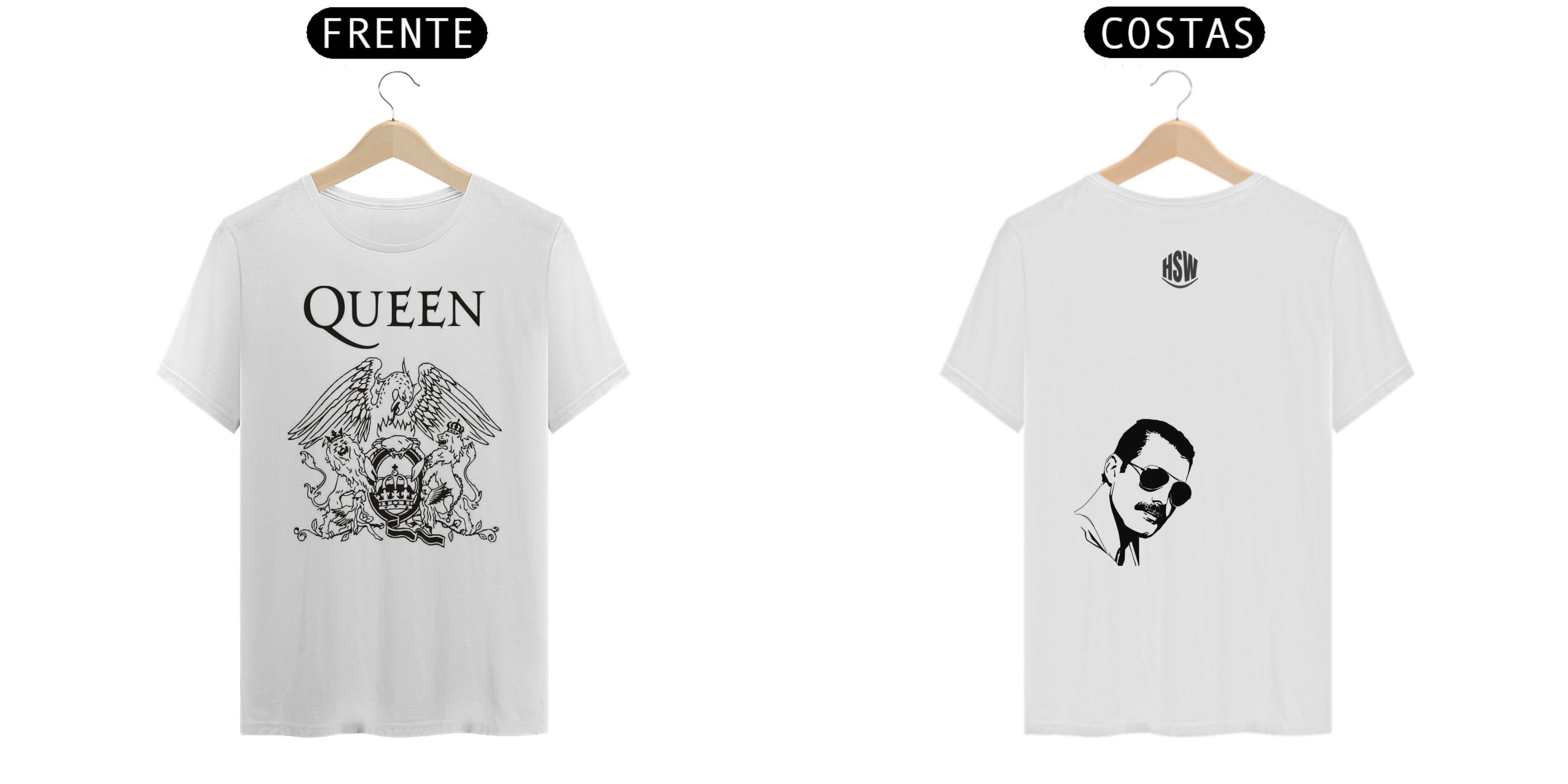 Nome do produto: Camisa Queen – Coleção Camisas de Rock: A Majestade do Rock em Cada Detalhe
