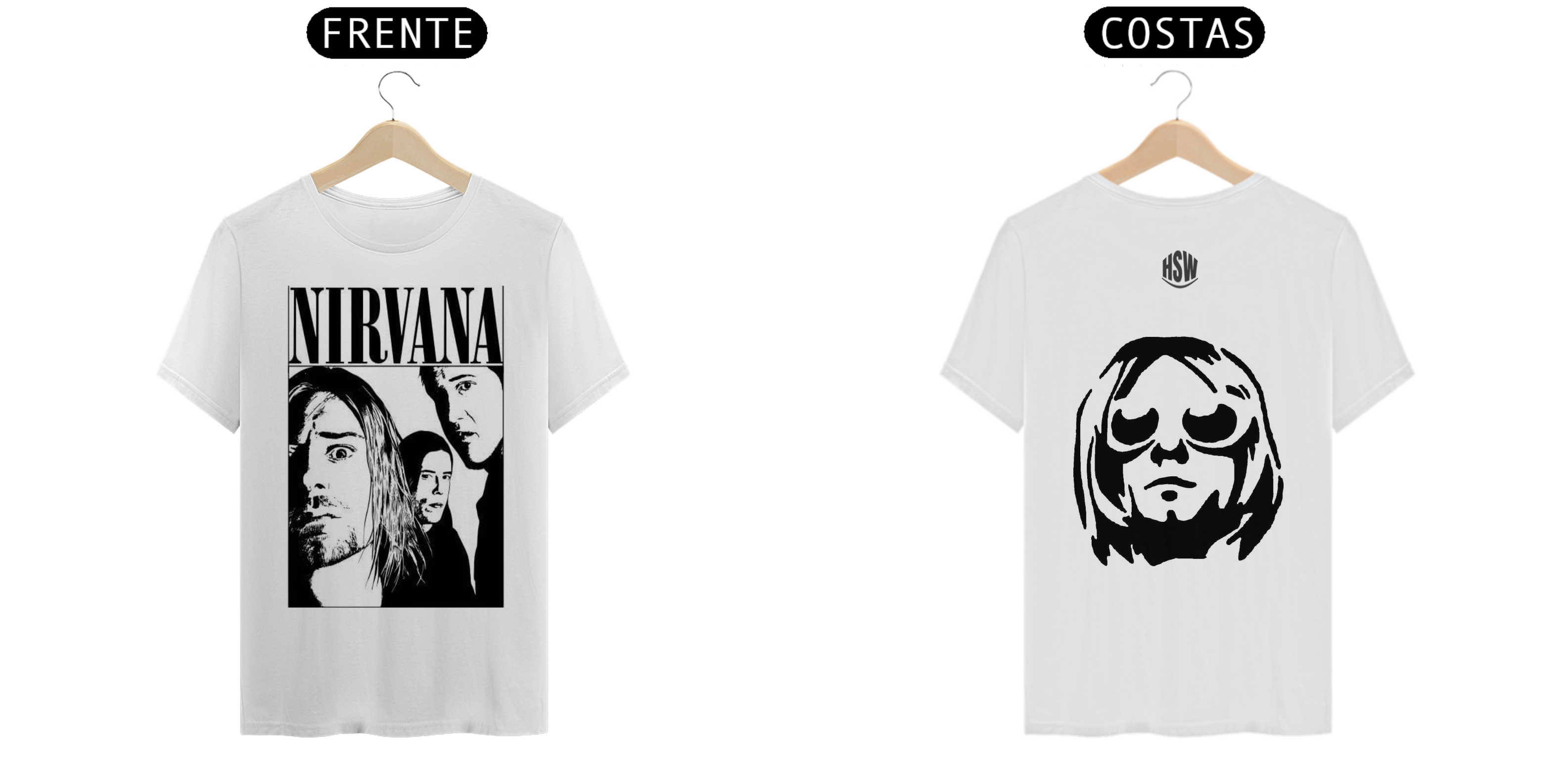 Nome do produto: Camisa Nirvana – Coleção Camisas de Rock: O Espírito do Grunge em Cada Detalhe