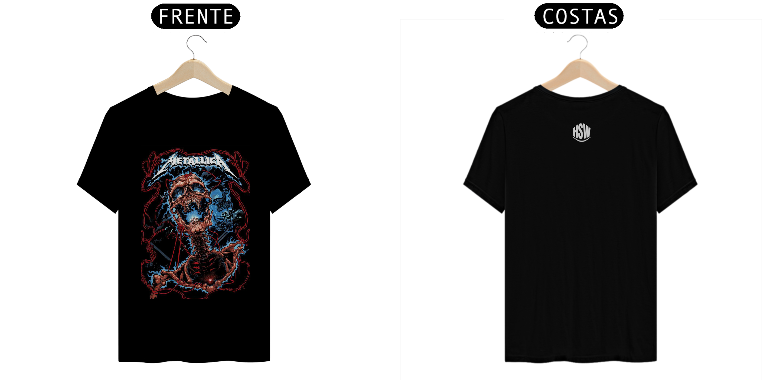 Nome do produto: Camisa Metallica – Coleção Camisas de Rock: A Força do Metal em Cada Detalhe