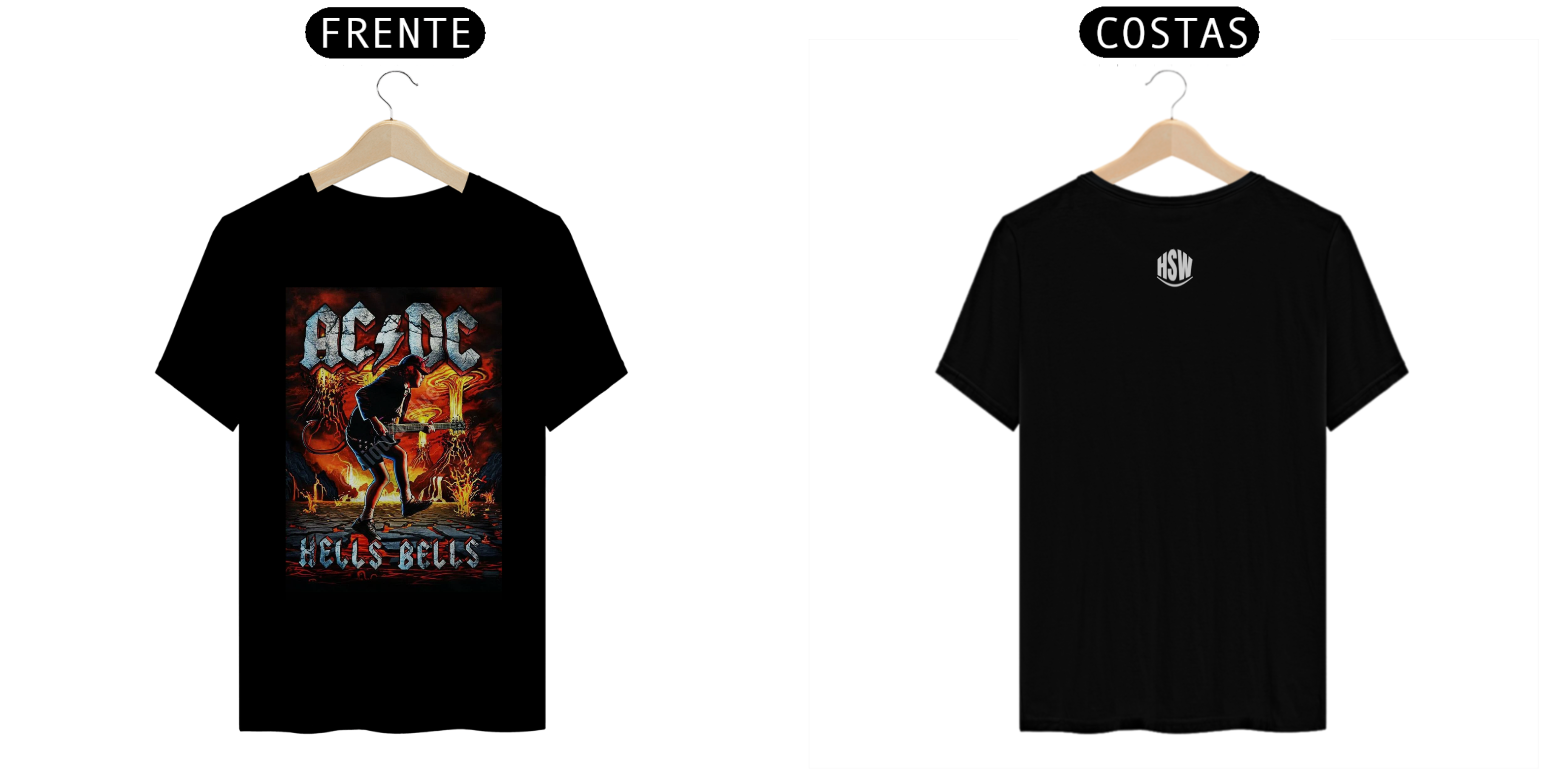 Nome do produto: Camisa AC/DC – Coleção Camisas de Rock: A Energia do Rock N