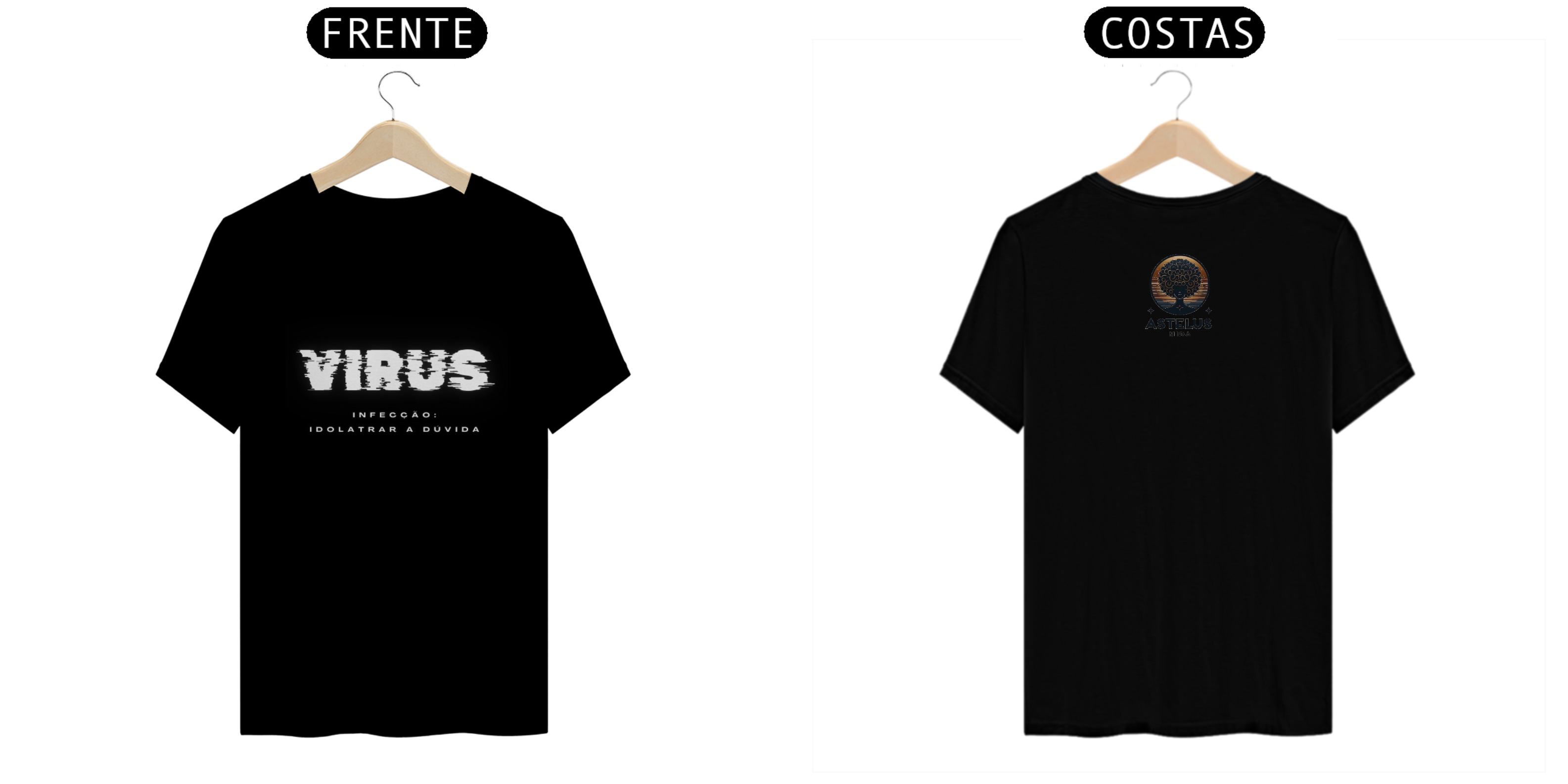 Nome do produto: Camiseta Vírus - preta