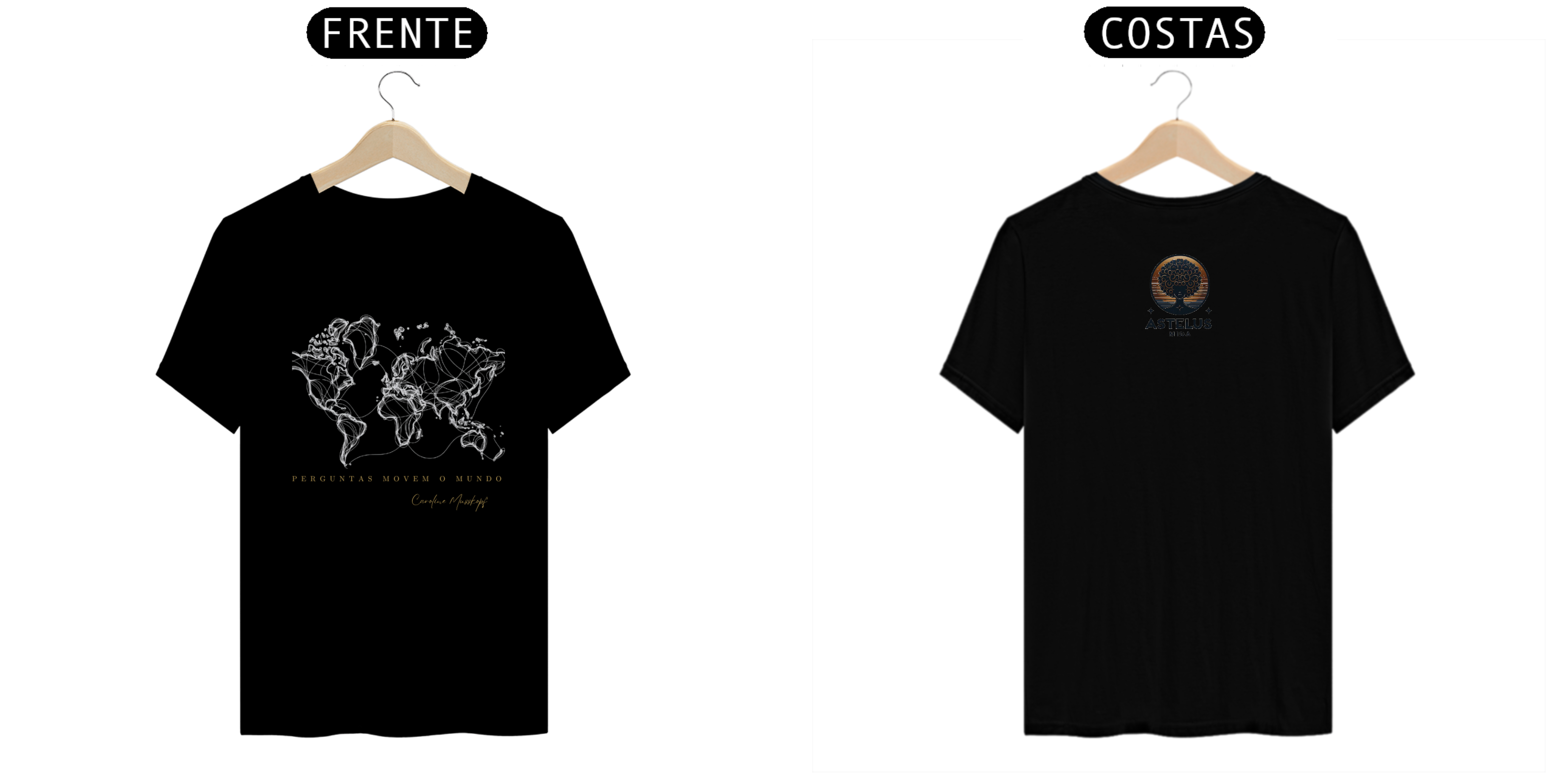 Nome do produto: Camiseta Perguntas - preto