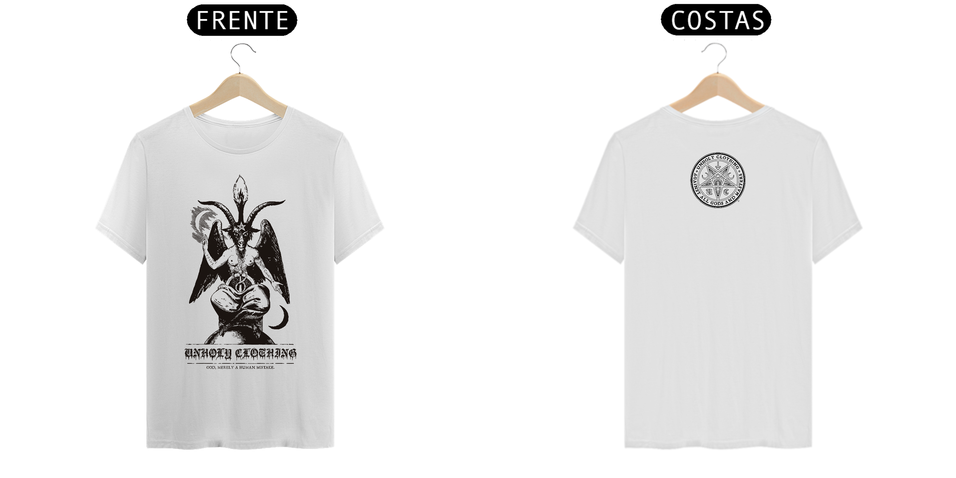 Nome do produto: Camiseta Manga Curta BAPHOMET (branca)
