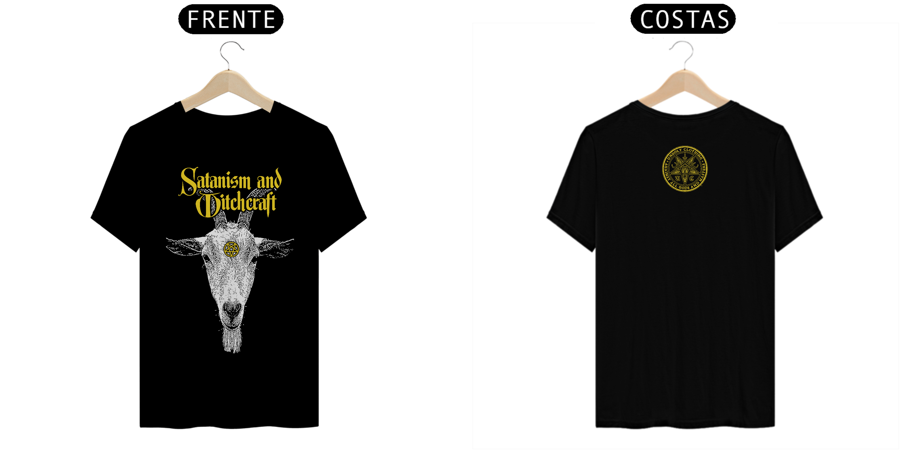 Nome do produto: Camiseta Manga Curta SATANISM AND WITCHCRAFT
