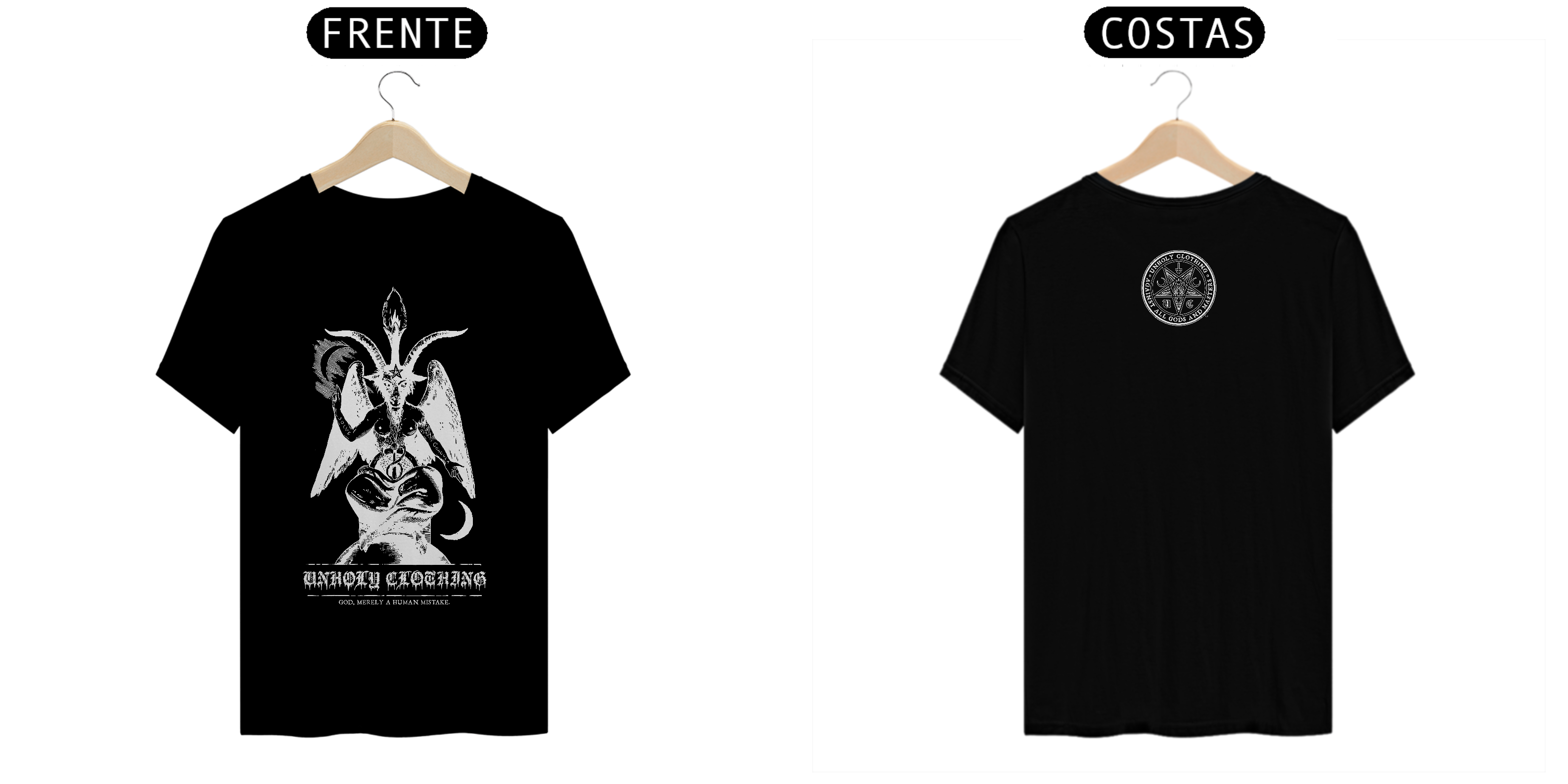Nome do produto: Camiseta Manga Curta BAPHOMET (preta)