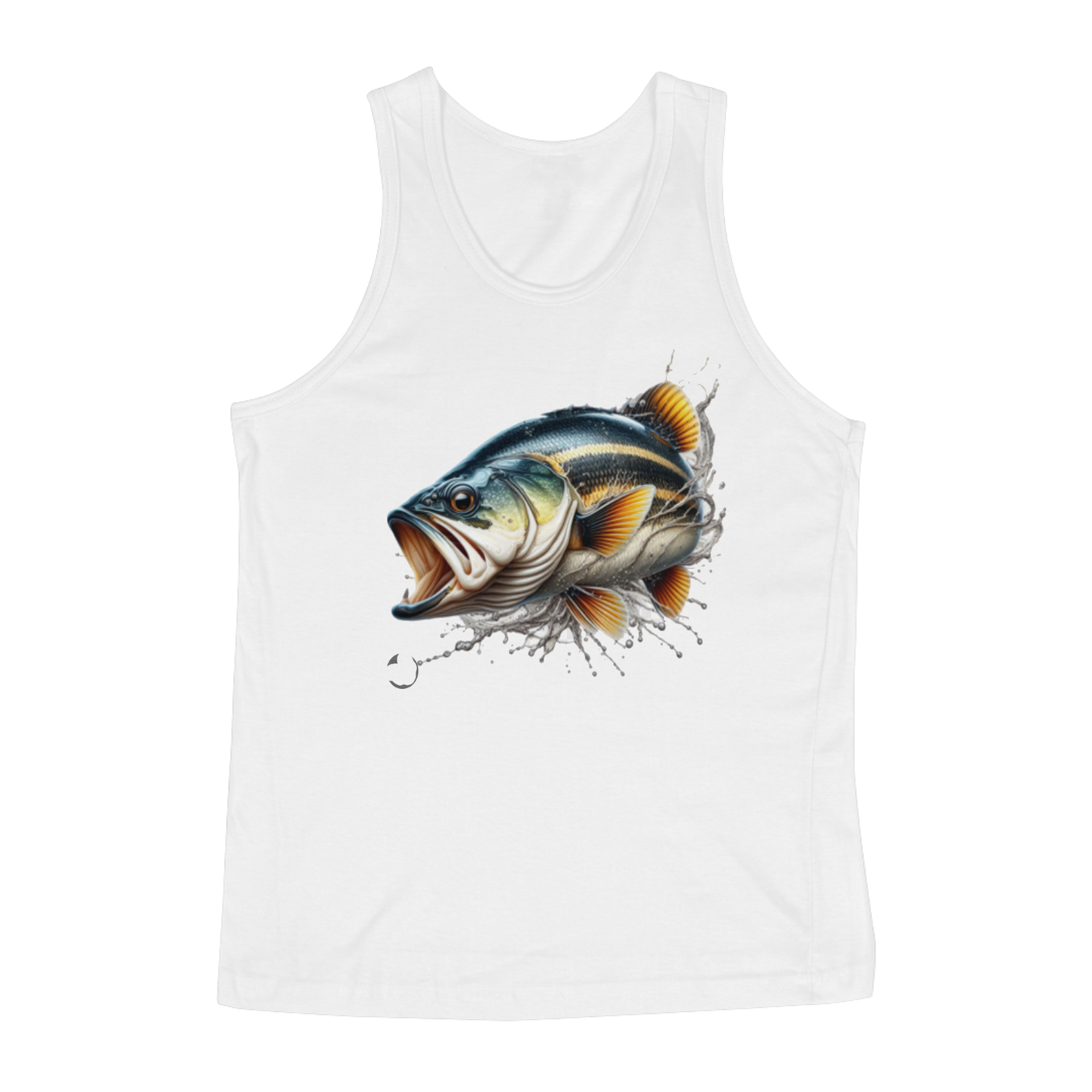 Nome do produto: camiseta cavada estampa de peixe 