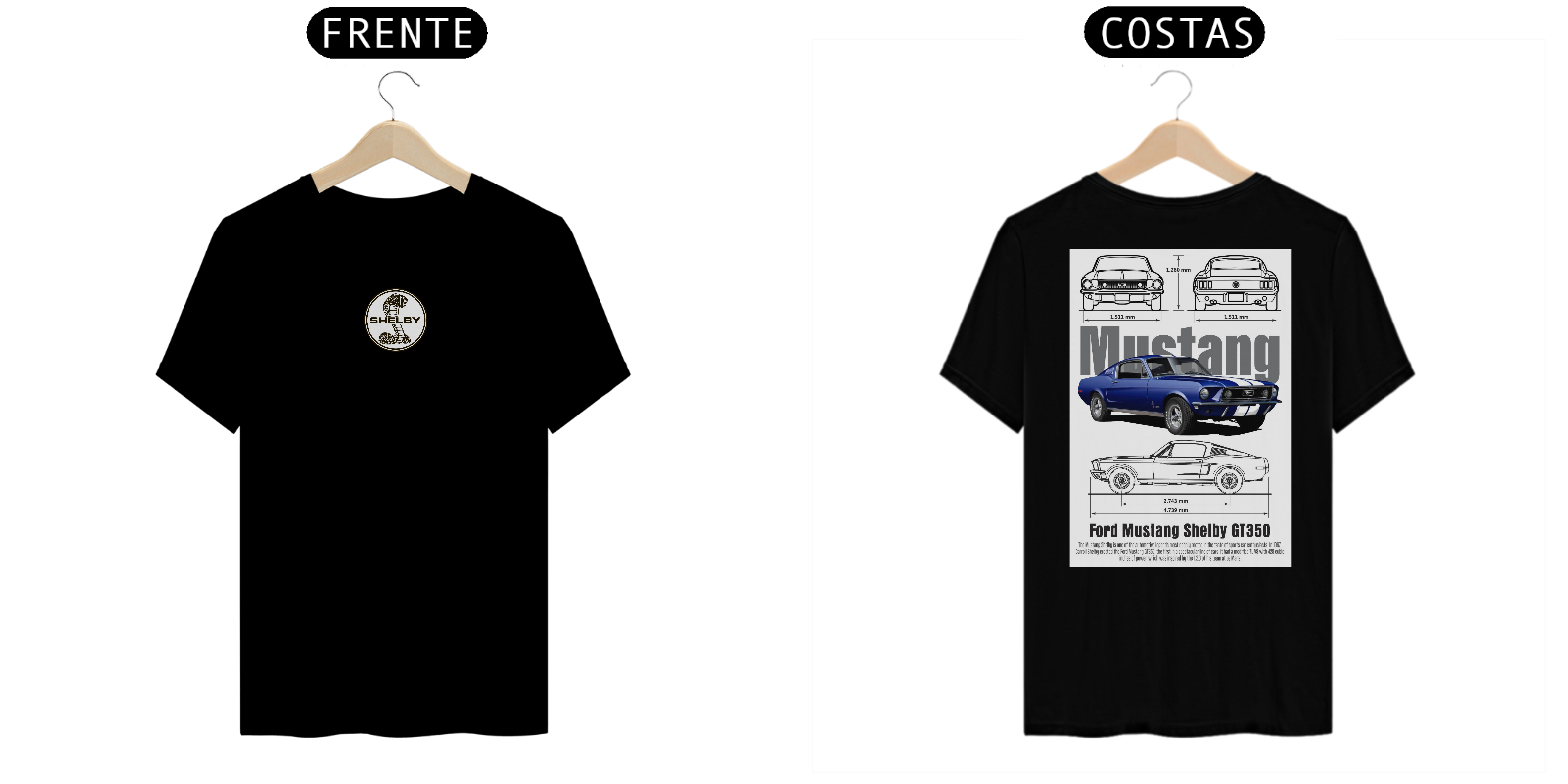 Nome do produto: Camiseta Shelby Mustang Gt-350