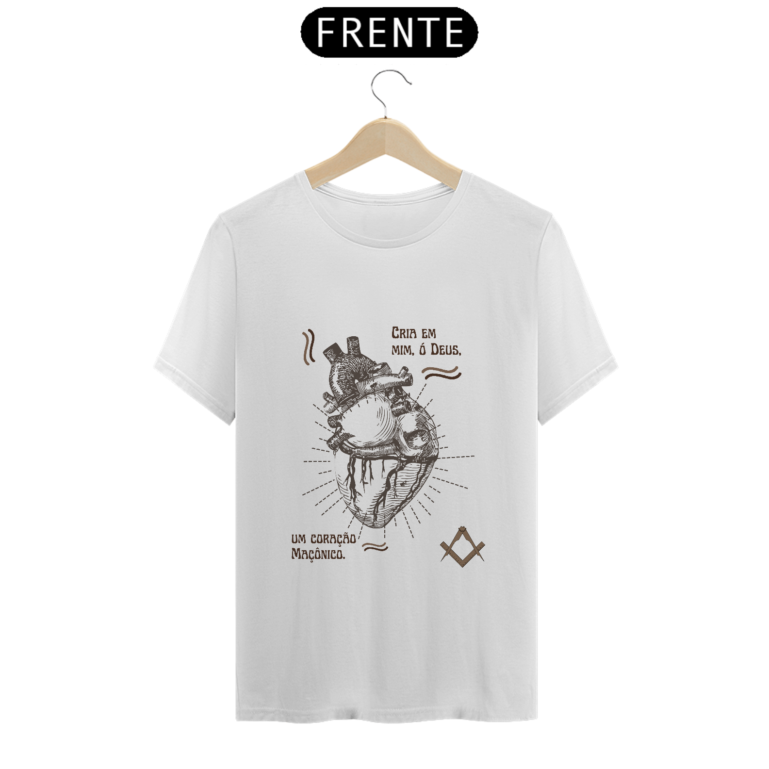 Nome do produto: Camiseta Coração Maçônico