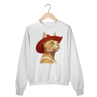Moletom Gato Chapéu Vermelho