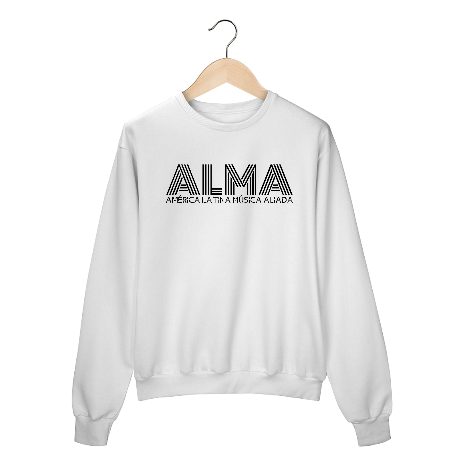 Moletom Fechado ALMA (Letra Preta)