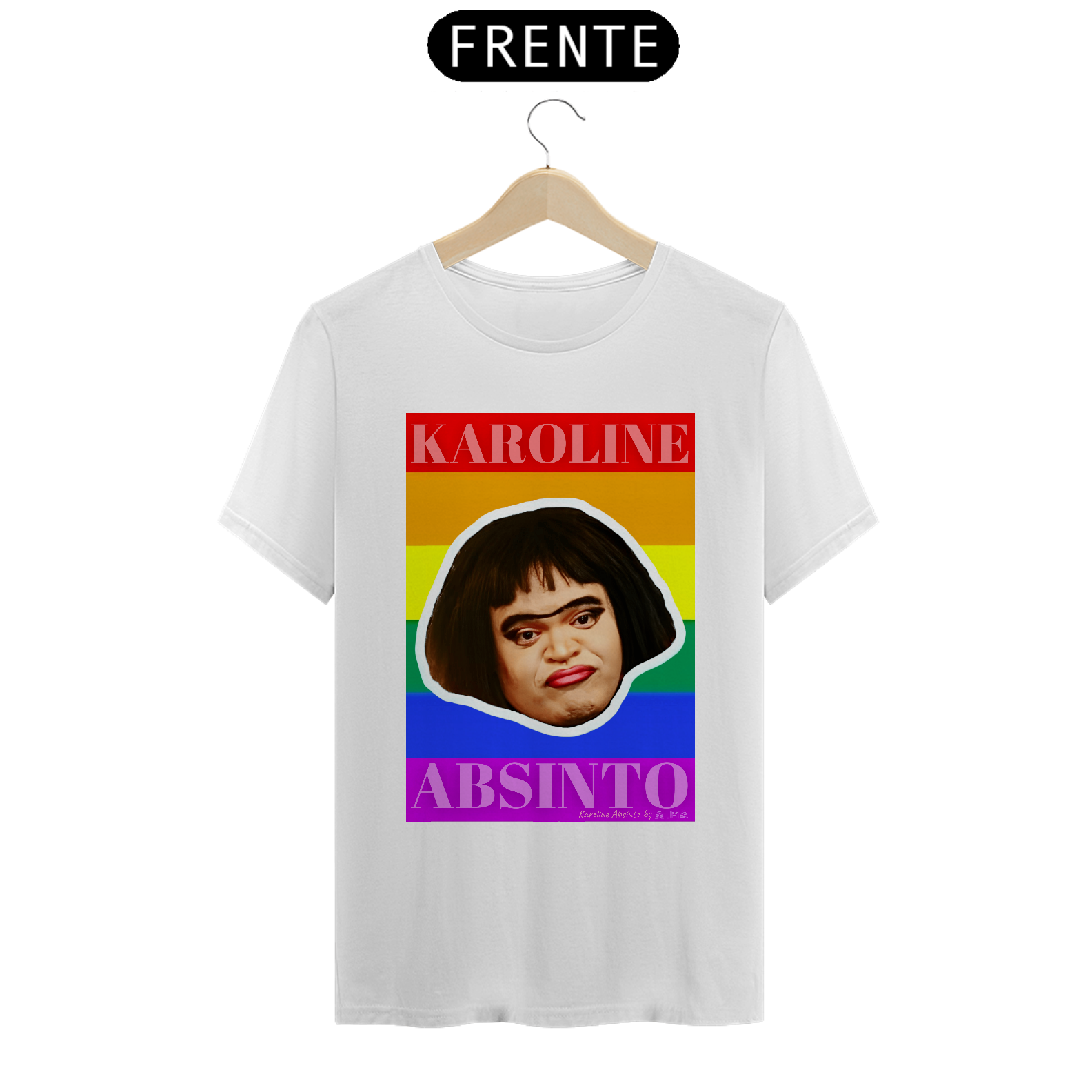 Camiseta Karoline Absinto - Arcoíris - Prime