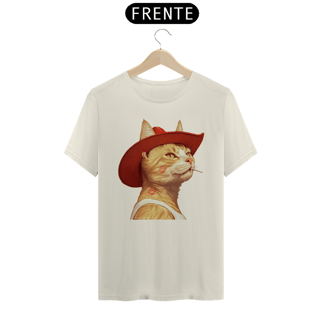 Camiseta Gato Chapéu Vermelho - Prime