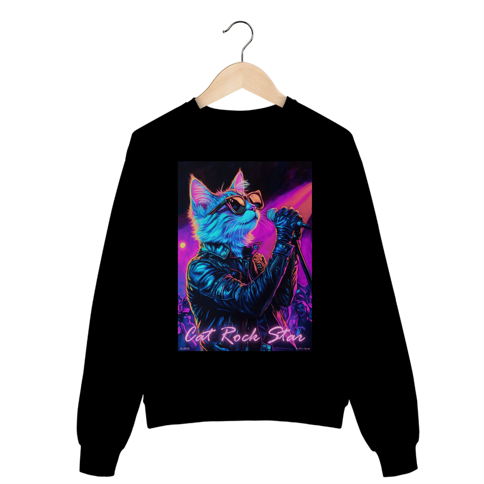 Moletom Fechado Cat Rock Star