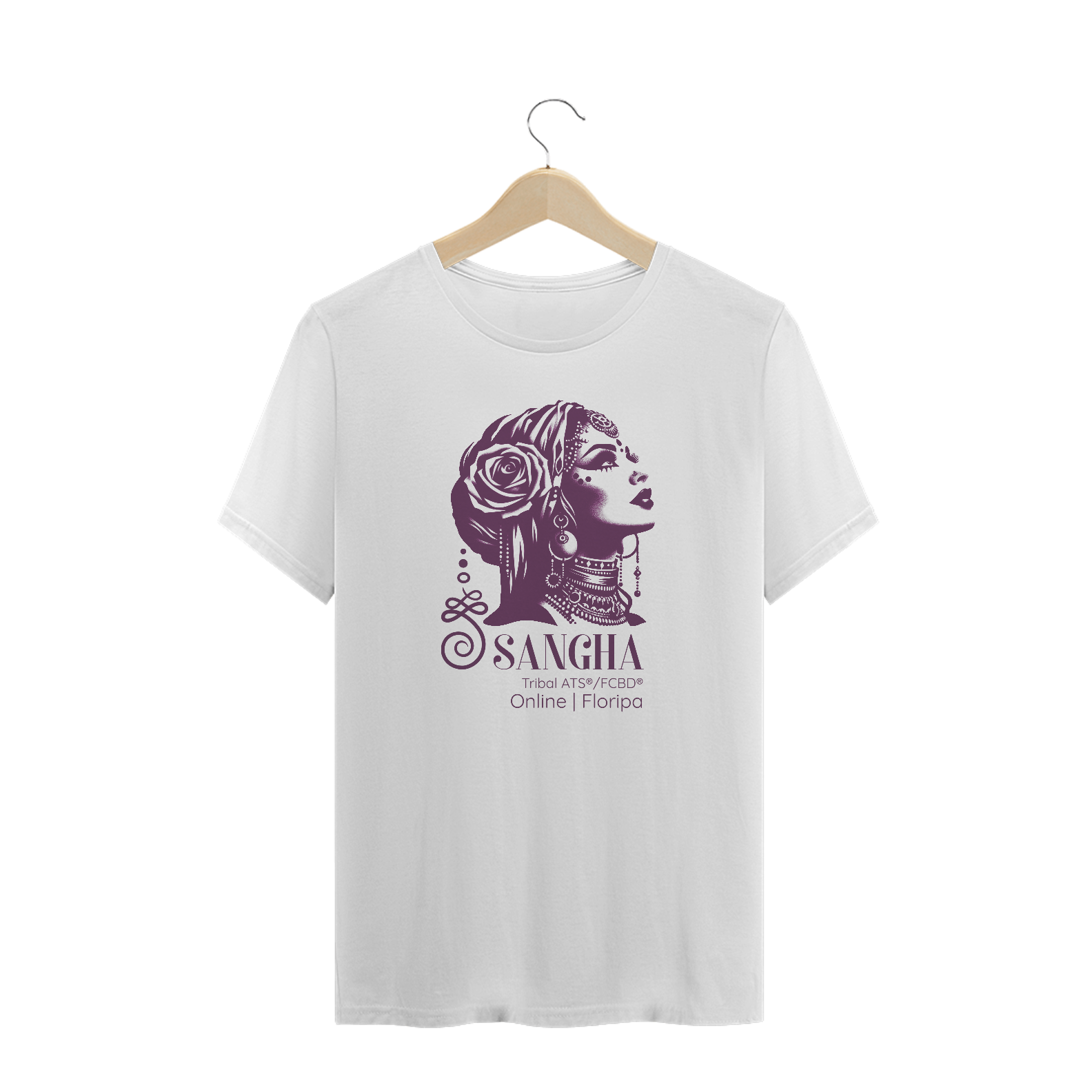 SANGHA T-SHIRT BRANCA PLUS SIZE