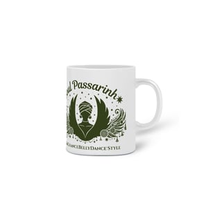 Caneca SOUL PASSARINHA - estampa VERDE MUSGO