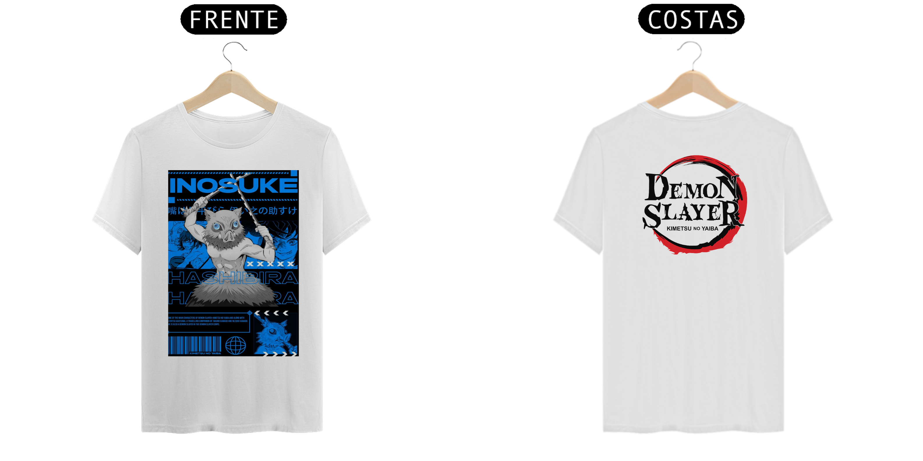 Nome do produto: Camiseta da Inosuke - Demon Slayer