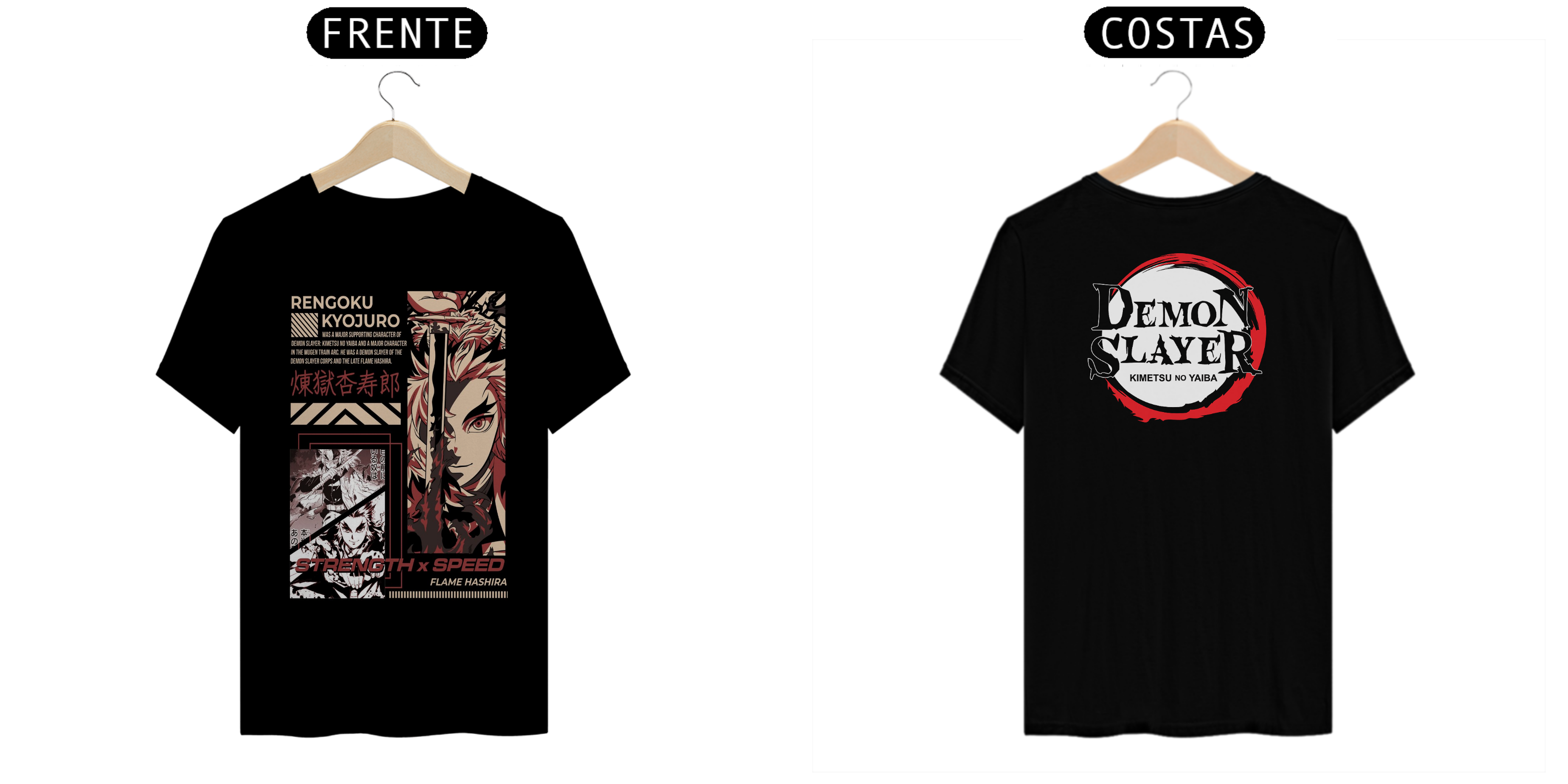 Nome do produto: Camiseta do Rengoku - Demon Slayer
