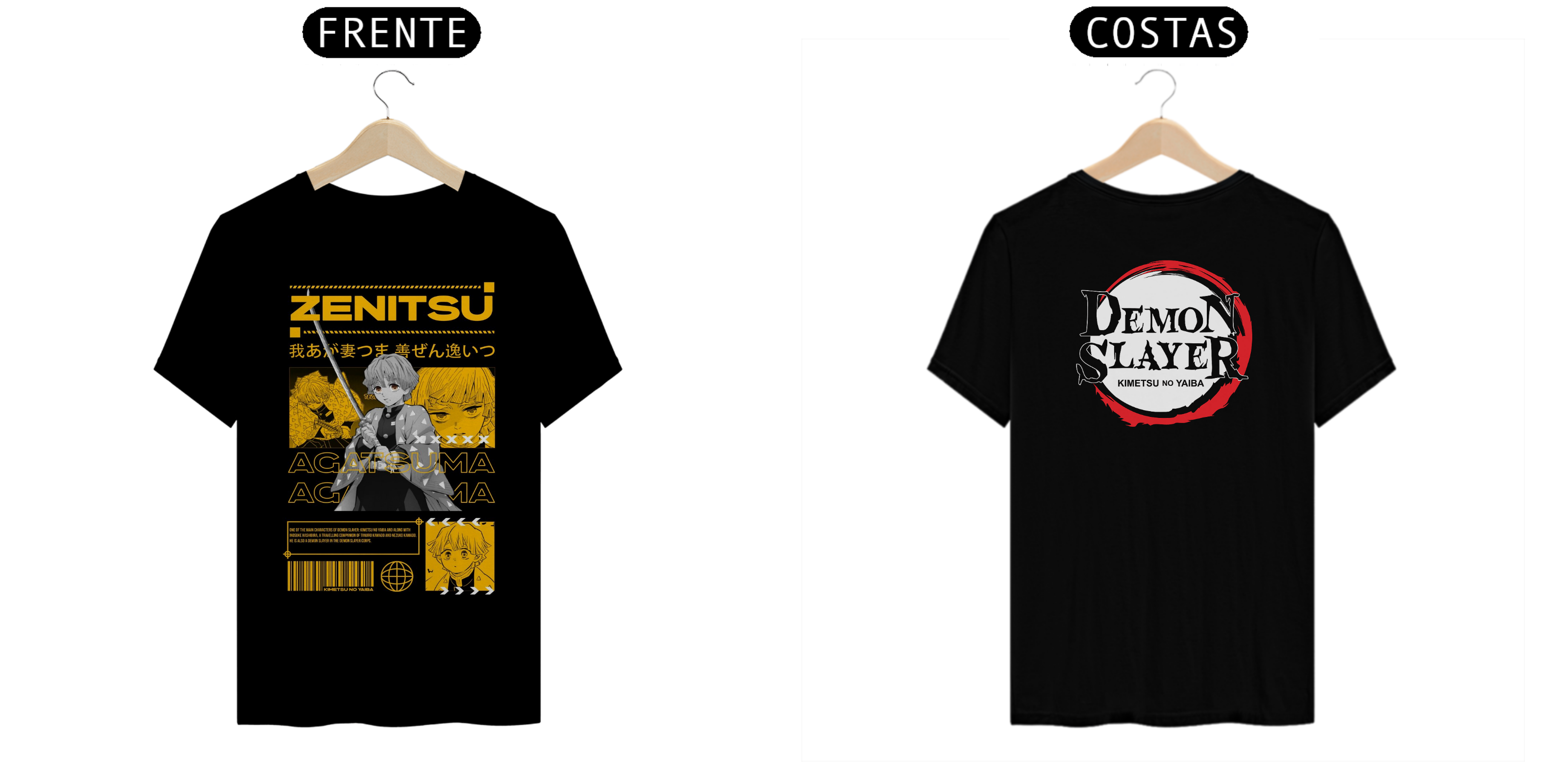 Nome do produto: Camiseta do Zenitsu - Demon Slayer