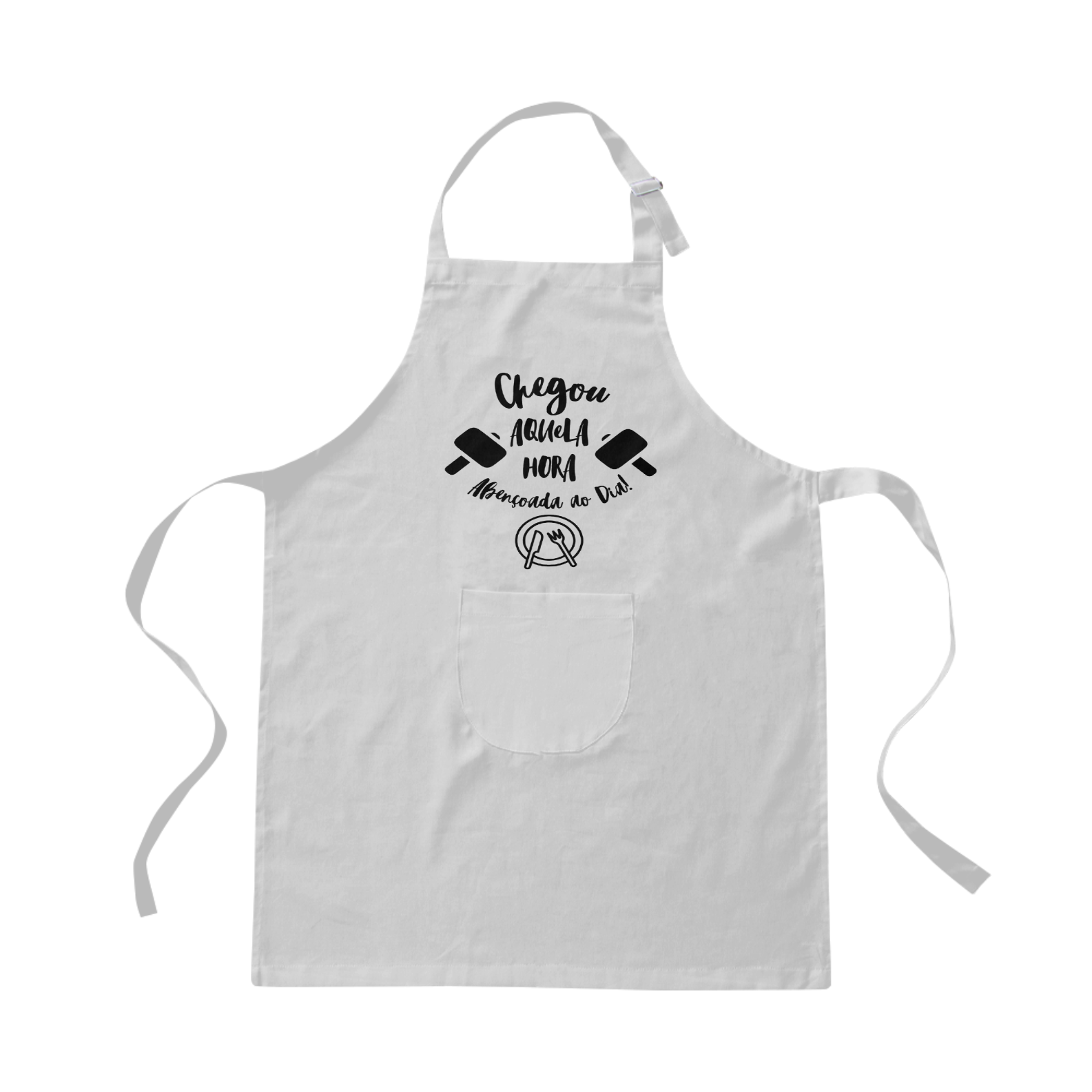 Avental Brim Multiuso - Chegou aquela hora abençoada do dia