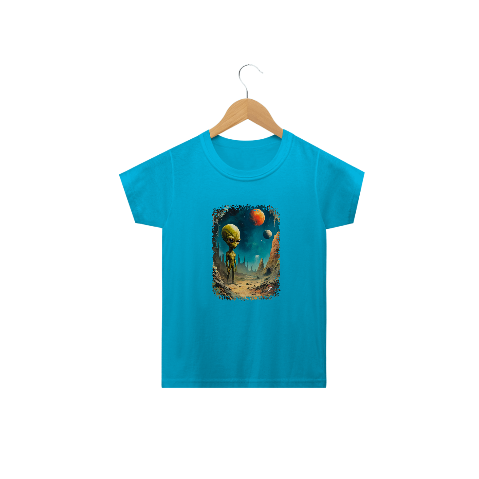 Camiseta Infantil Ufologia Modelo 1 - ET