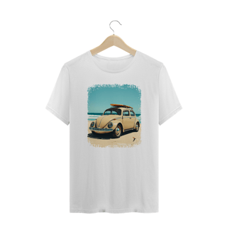 Camiseta Plus Size Fusca Modelo 1 - Com uma Prancha de Surf