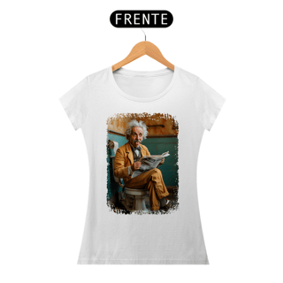 Baby Look Albert Einstein Modelo 1 - Sentado no Trono