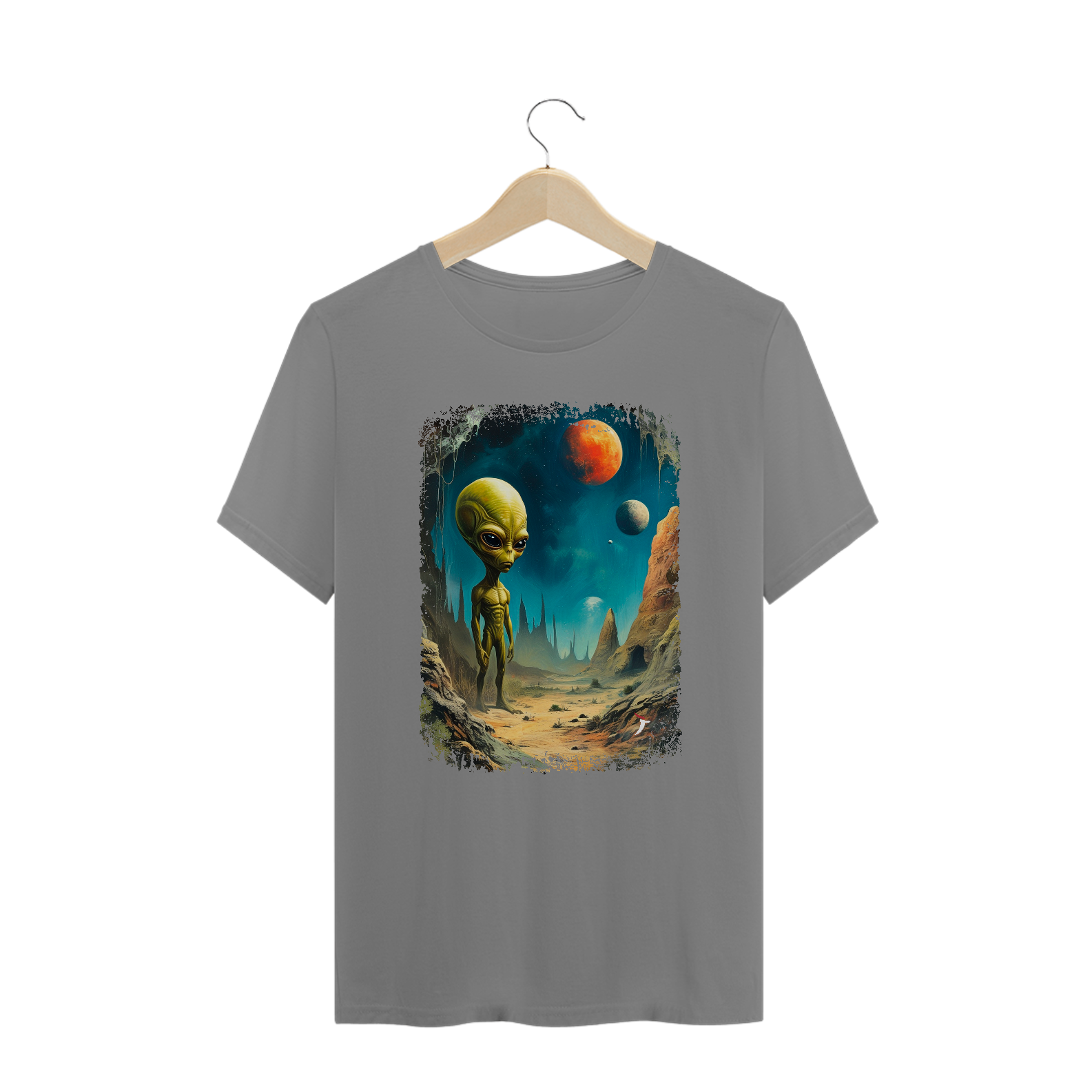 Camiseta Plus Size Ufologia Modelo 1 - ET