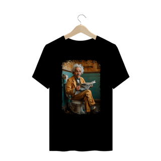 Camiseta Plus Size Albert Einstein Modelo 1 - Sentado no Trono