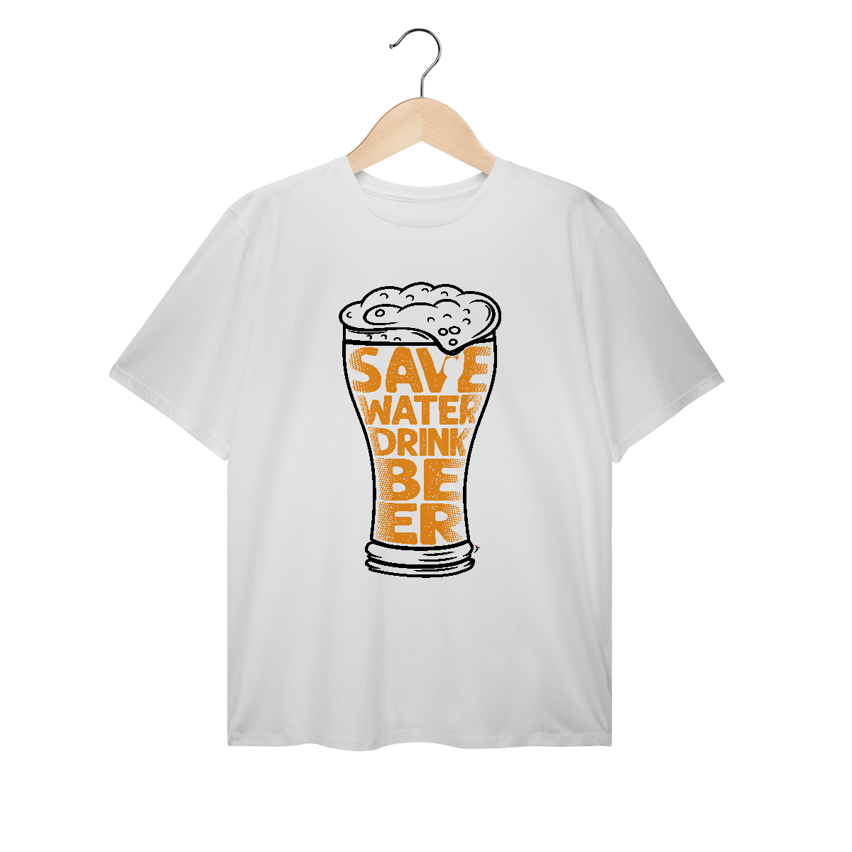Camiseta Plus Size Cerveja Modelo 4 - Save Water Drink Beer