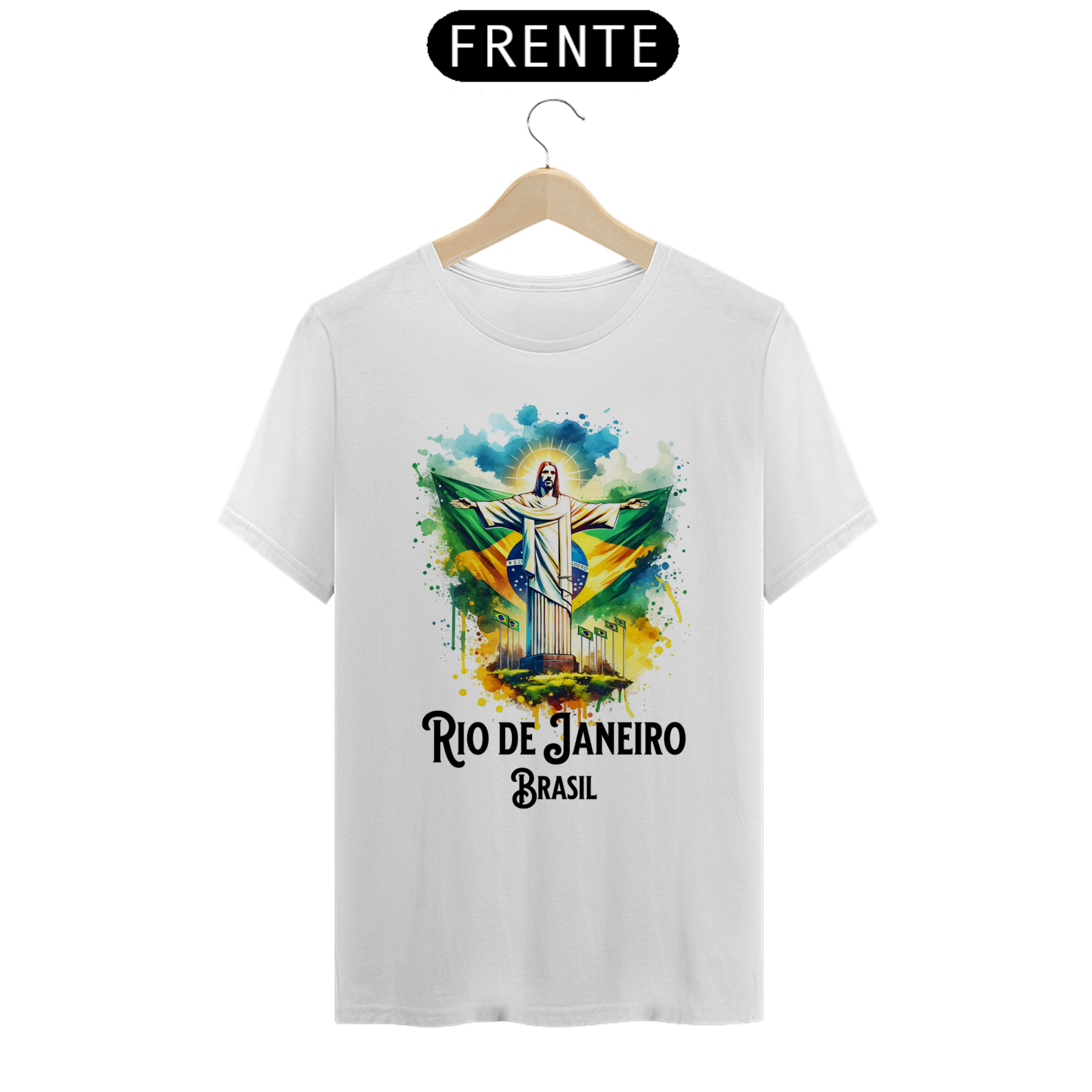 Nome do produto: T-shirt  Brasil cristo redentor