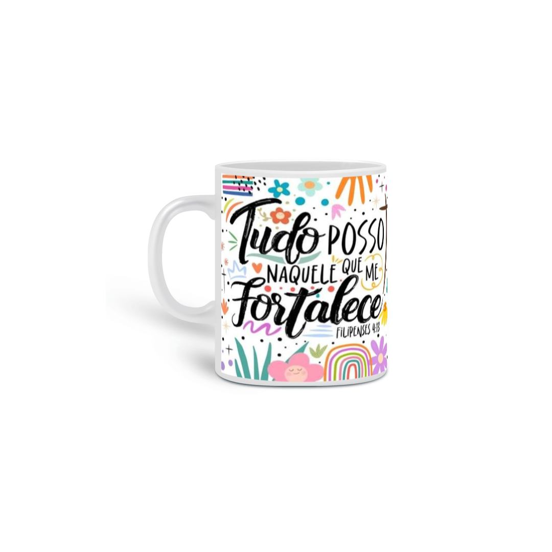 Nome do produto: Caneca personalizada tudo posso
