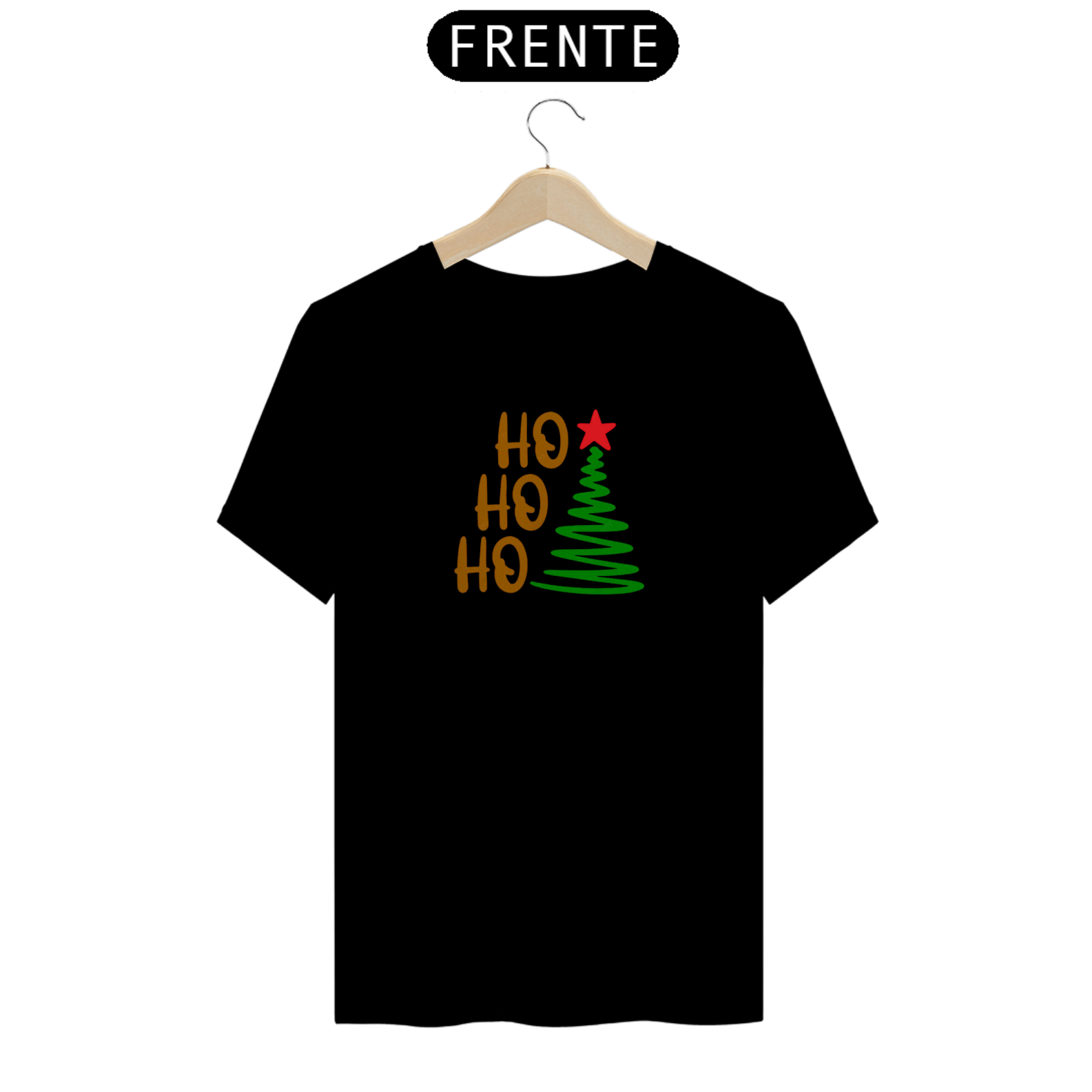 Nome do produto: T-shirt  ho ho ho natal