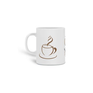 Caneca Porcelana - Café com Amor