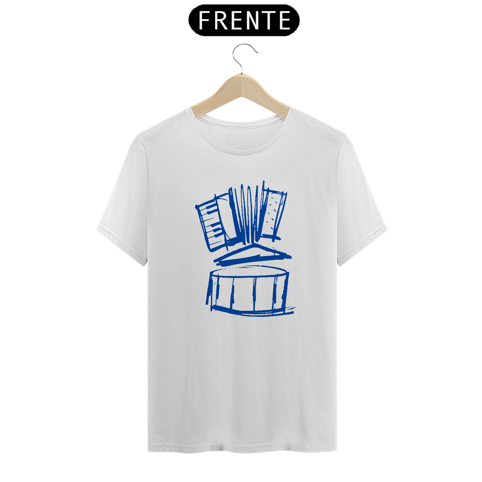 Camiseta Três Elementos do Forró - Estampa Azul