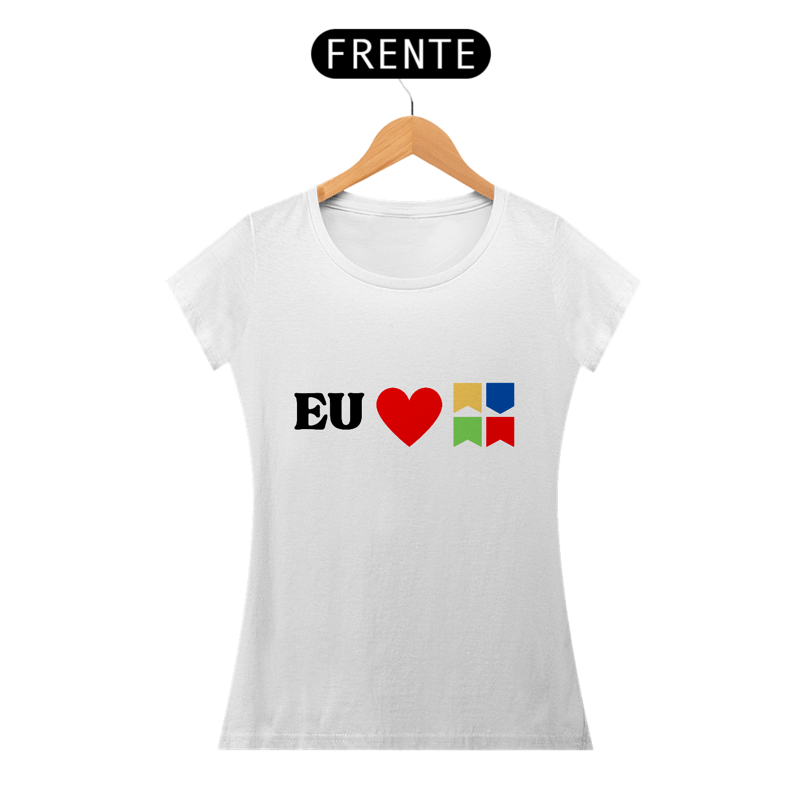 Camiseta Baby Long Quality Eu Amo Arraiá - Horizontal v2