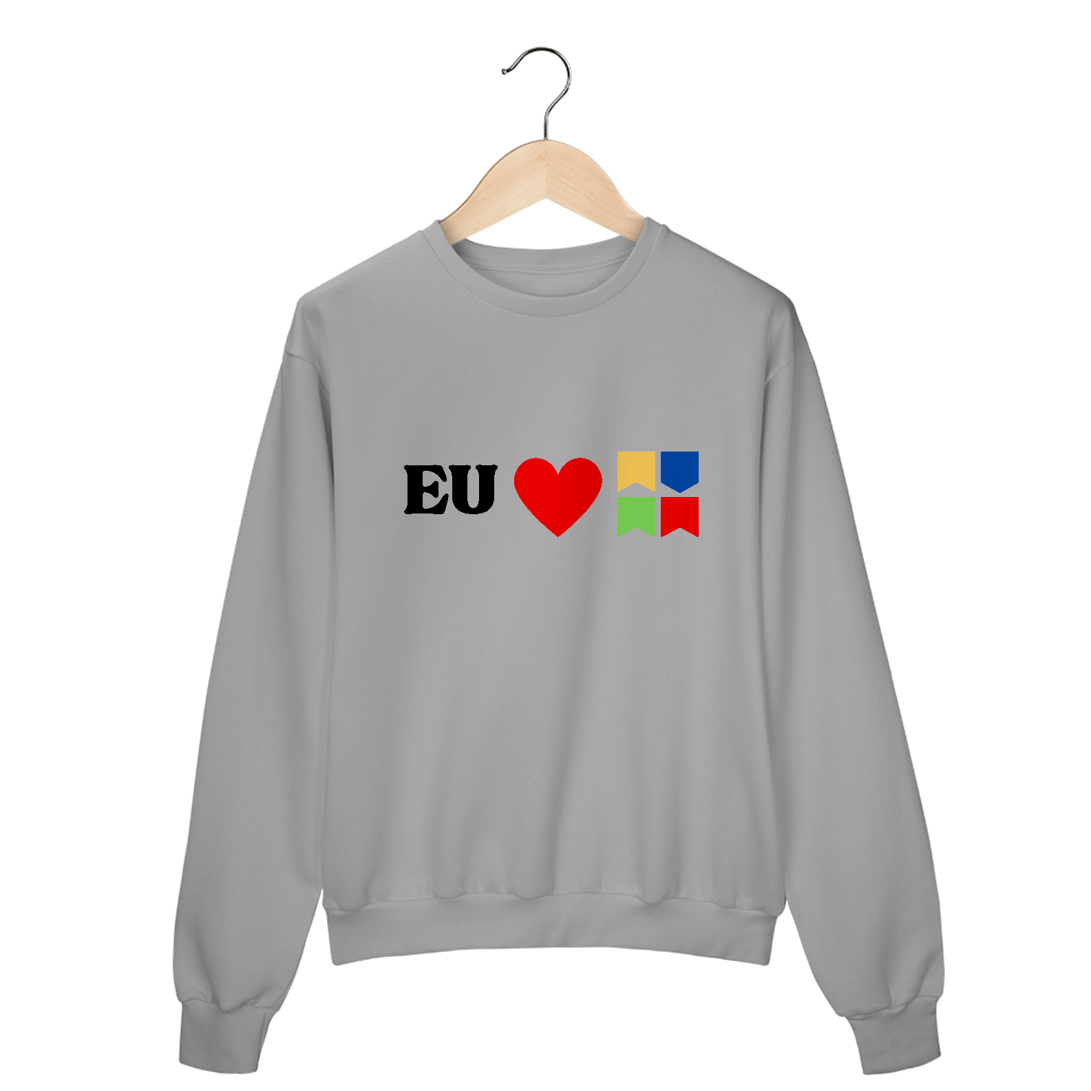 Casaco Moletom Prime Eu Amo Arraiá v2 - Claro