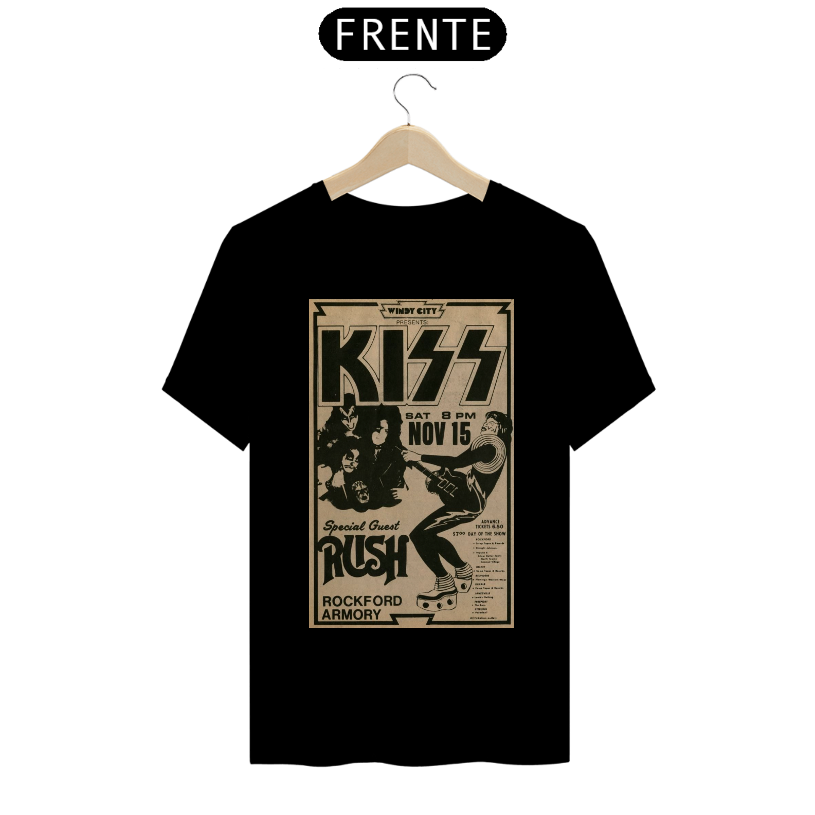 Camiseta Classic Kiss in The Windy City