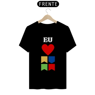 Camiseta Quality Eu Amo Arraiá - Vertical