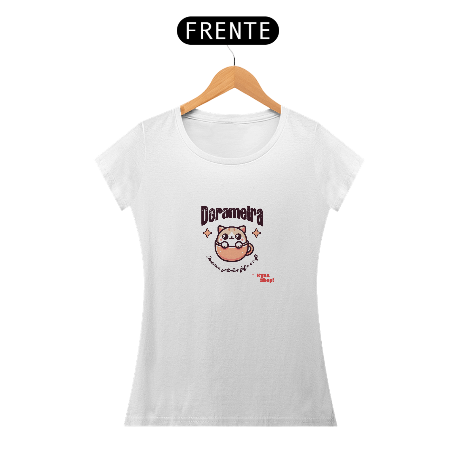 Camiseta Doramas, gatinhos fotos e cafe