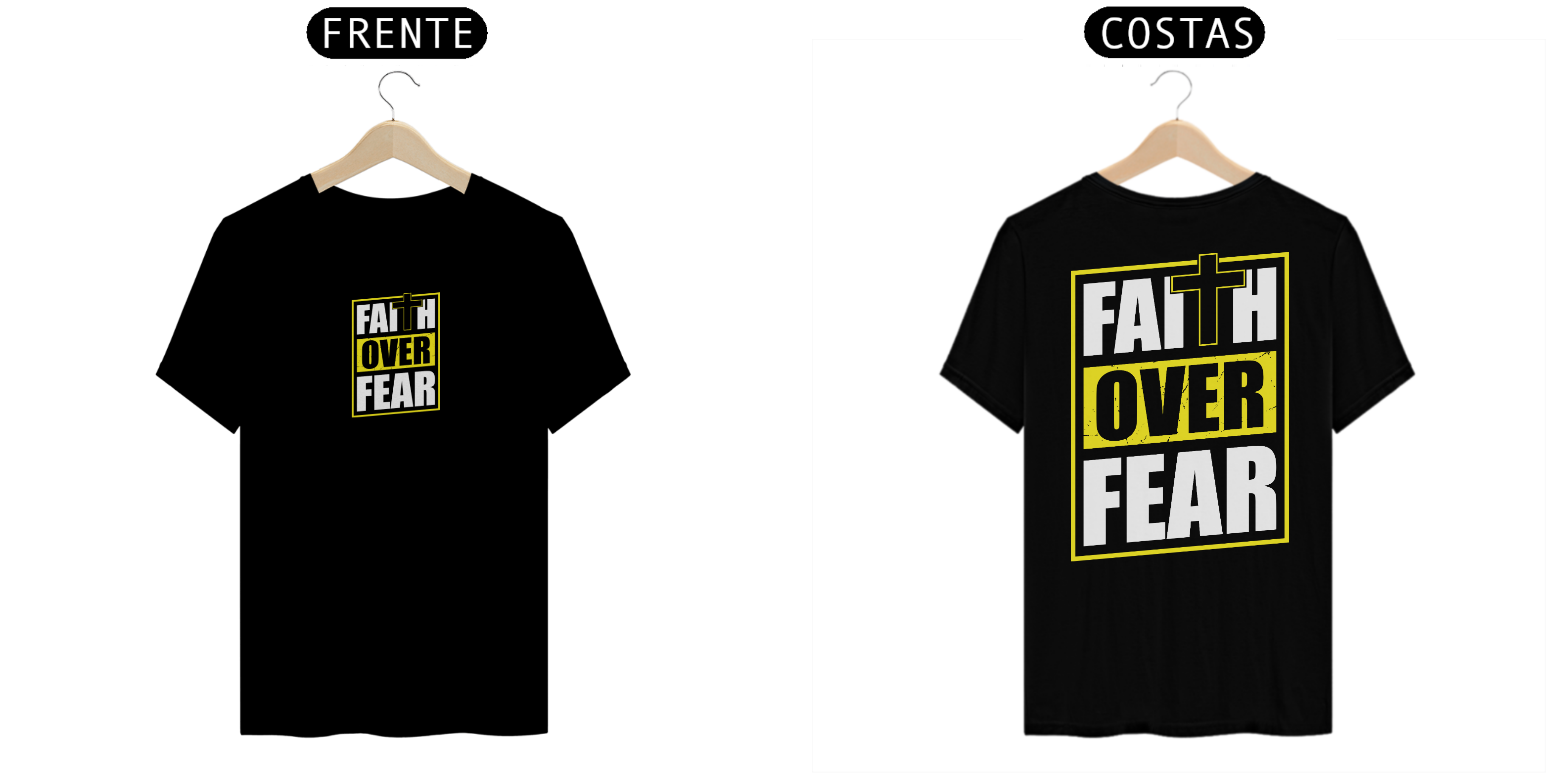 Camiseta - Faith Over Fear - Edição Manifesto Dupla