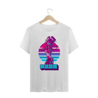 Camiseta Plus Size Traje de Banho de Guerreira Feminina Estampa Japonesa