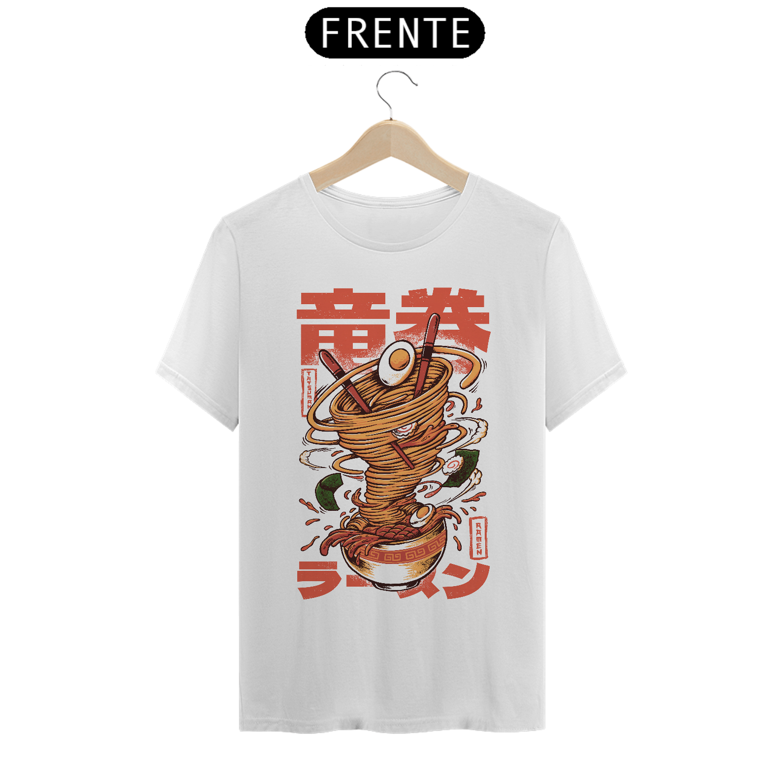Camiseta Lámen Furação Estampa Japonesa 