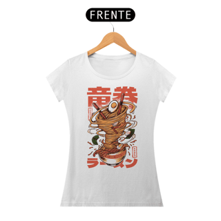 Camiseta Feminina Lámen Furação Estampa Japonesa