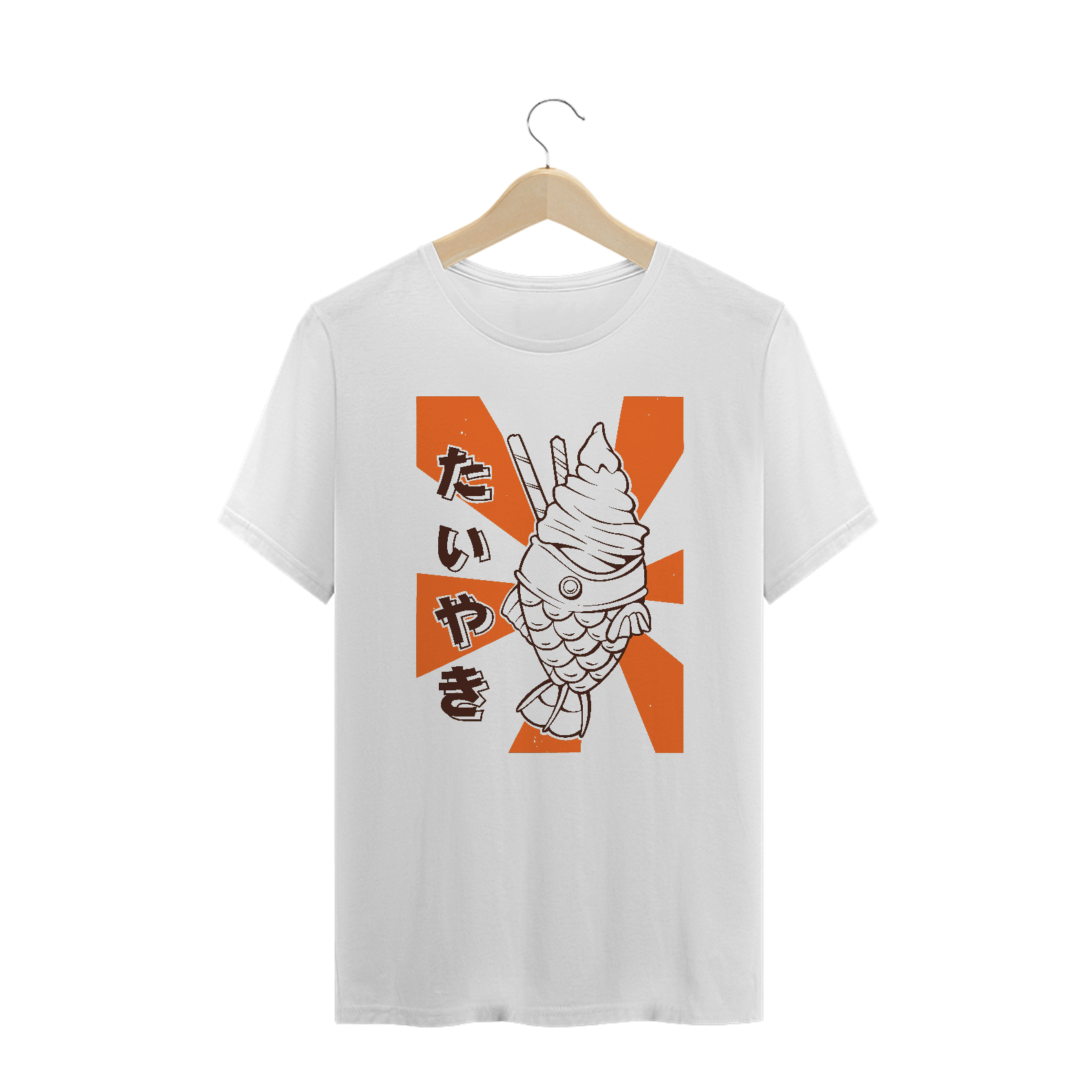 Camiseta Plus Size Taiyaki Gelado Estampa Japonesa 