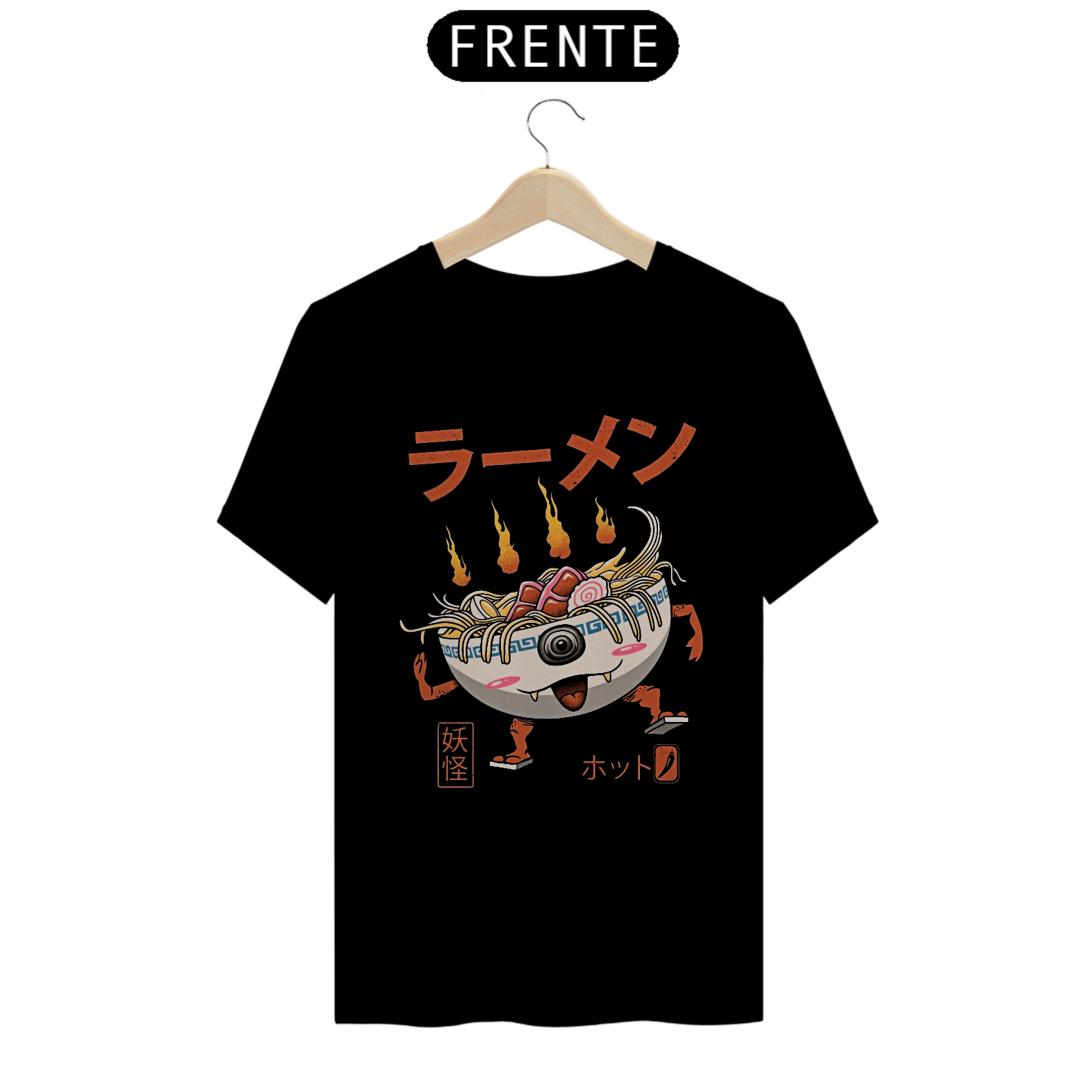 Camiseta Lámen Yokai Estampa Japonesa