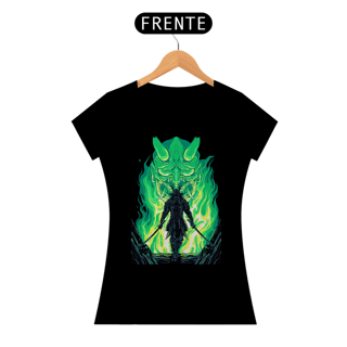 Camiseta Feminina Hannya Samurai Estampa Japonesa