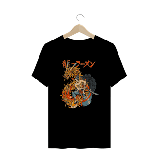 Camiseta Plus Size Lámen Fight Estampa Japonesa 
