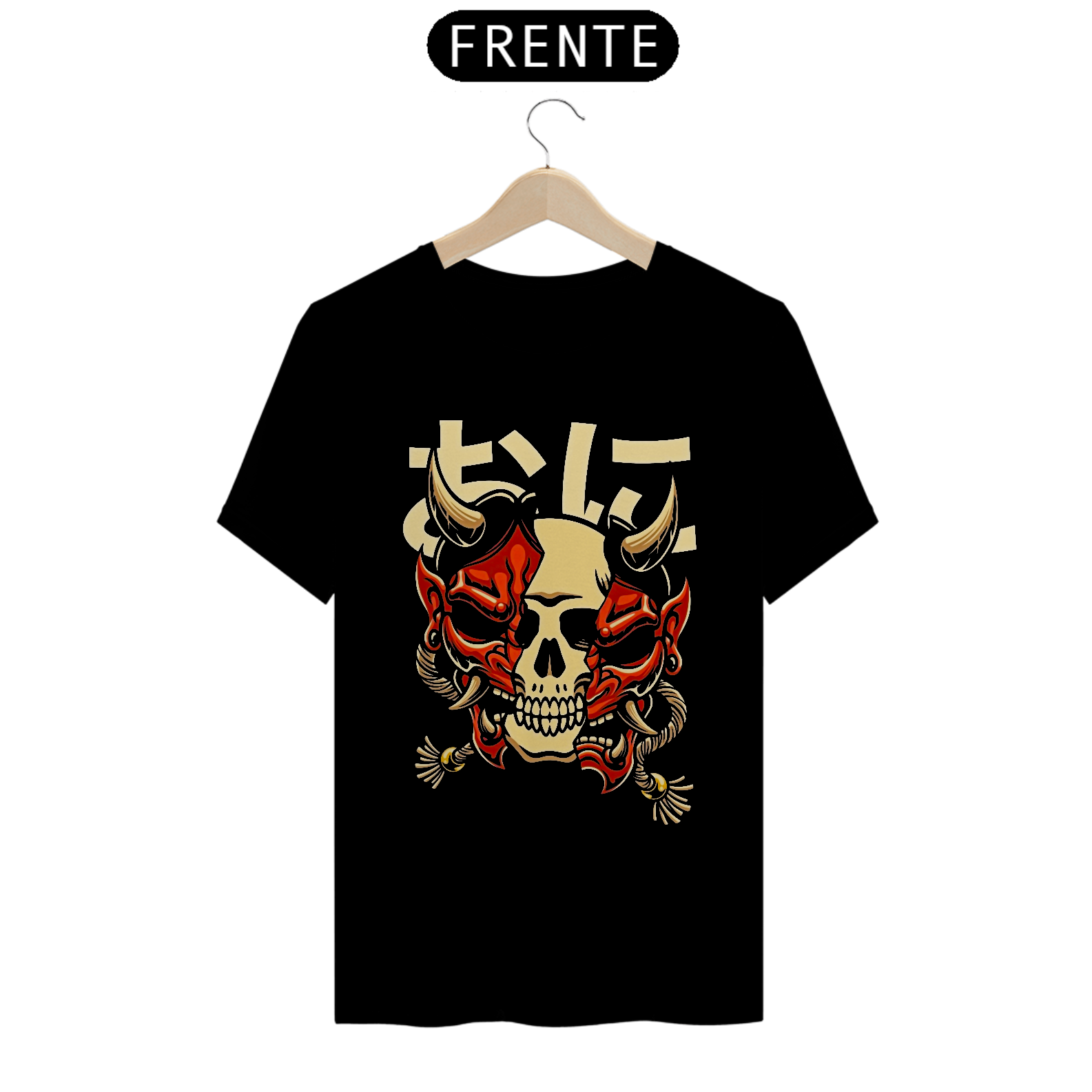 Camiseta Hannya Caveira Estampa Japonesa 